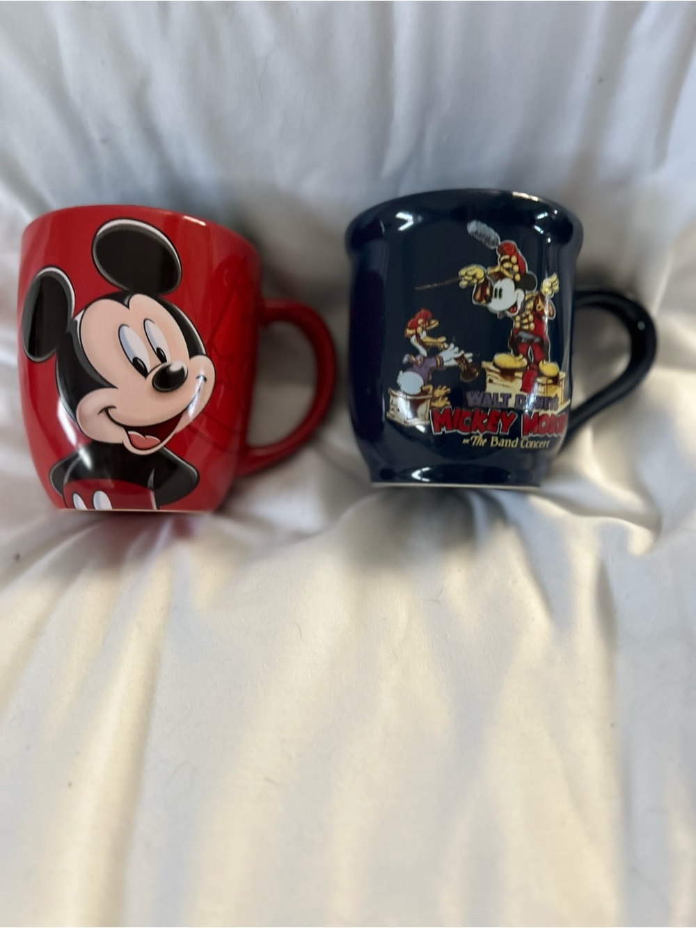 Lot of 2 Disney Mickey Mouse themed mugs.The Band Concert' Ceramic Mug and WDW